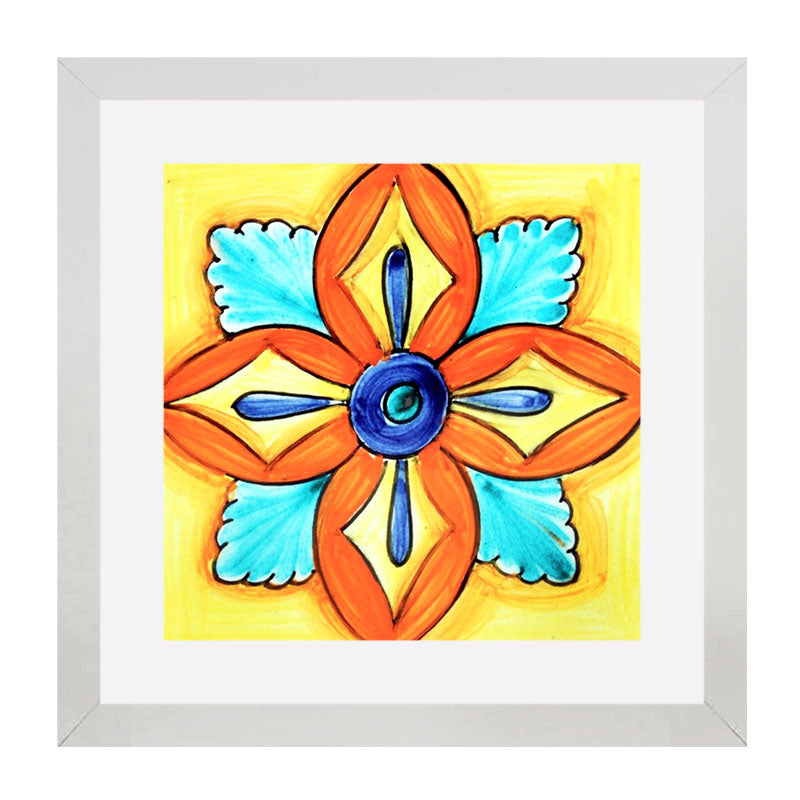 3 Piece Floral Framed Art - Moroccan Mosaic