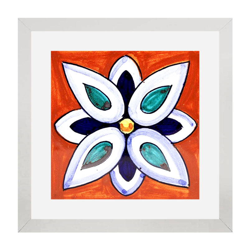3 Piece Floral Framed Art - Moroccan Mosaic