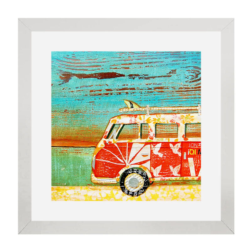 3 Piece Beach Themed Framed Art - Summer Vibes