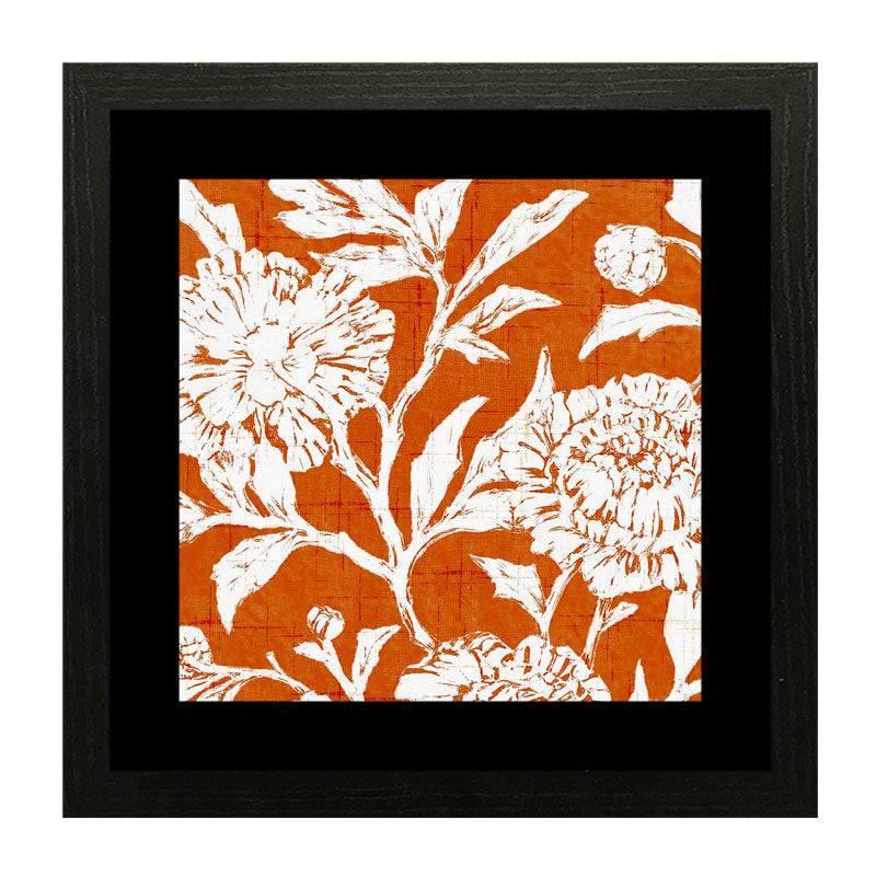 3 Piece Boho Black Floral Framed Art - Botanical Bohemian