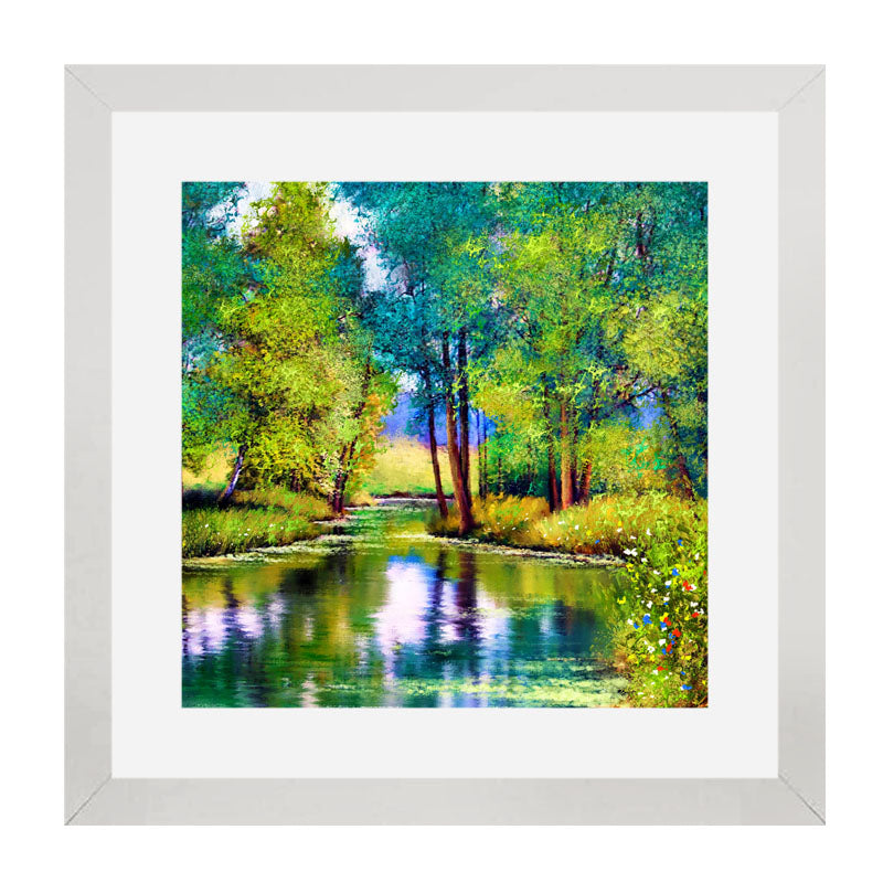 Set of 3 Lake Scenery Wall Art Frames - Landscape Art