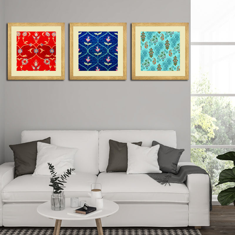 3 Piece Persian Soumak Wall Frames - Traditional Persian Art