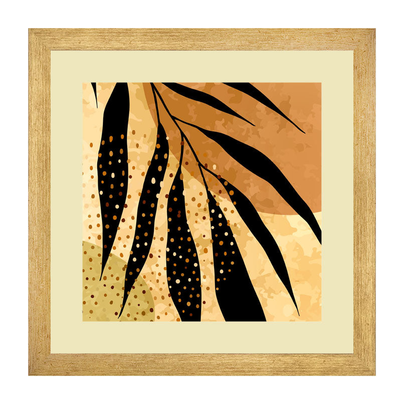 Set of 3 Modern Leaf Impression Wall Art - Botanical Design