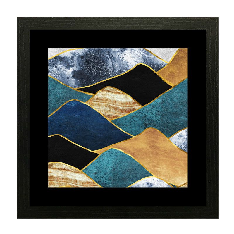 Set of 3 Nordic Abstract Mountain Bird Wall Frames - Nature Inspired Art