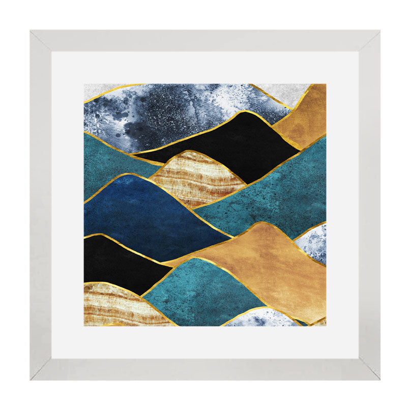 Set of 3 Nordic Abstract Mountain Bird Wall Frames - Nature Inspired Art