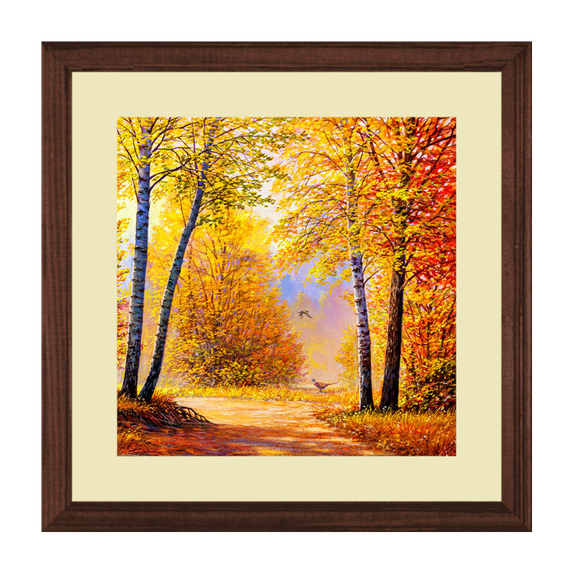 Set of 2 Seasonal Forest Landscape Wall Frames - Tranquil Nature Views