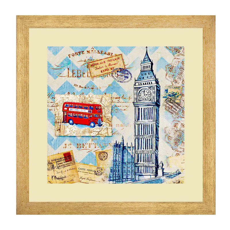 2 Piece Travel Icons Wall Frame Set – Illustrated Landmark Wall Art