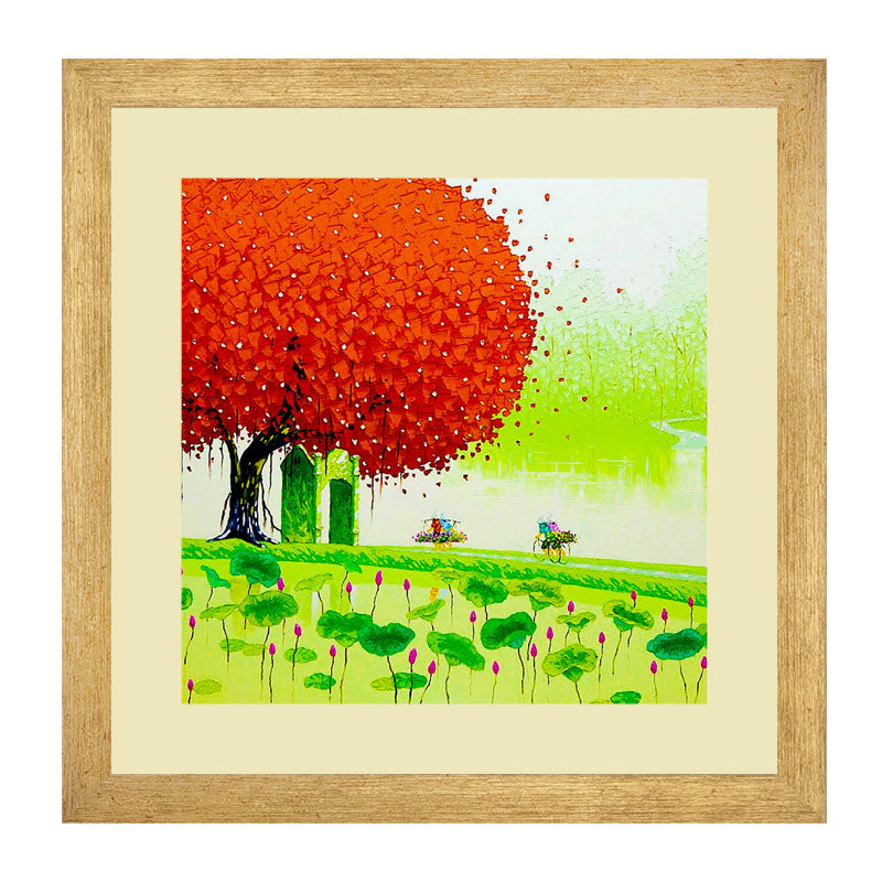 Set of 2 Seasons in Color Tree Wall Art Set – Autumn & Spring Tree
