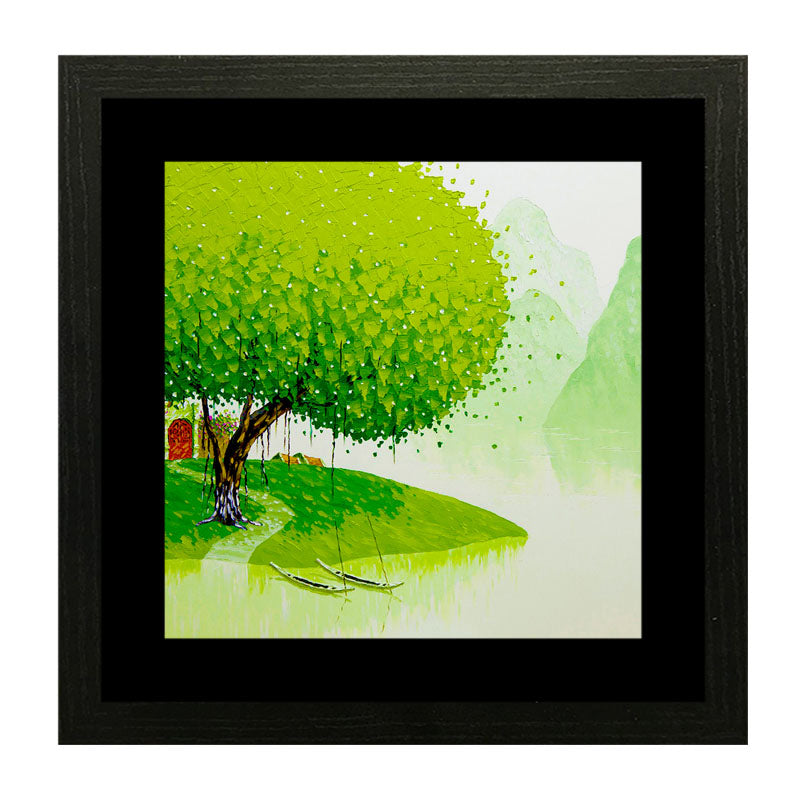 Set of 2 Whimsical Trees Wall Art – Purple & Green Vibrant Tree