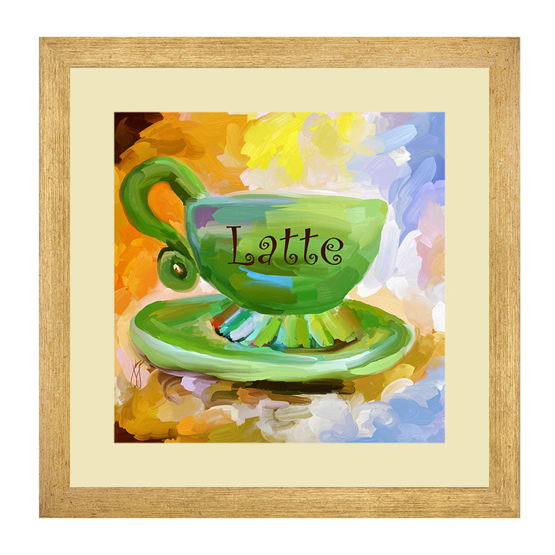 Set of 3 Coffee Mug Wall Frames – Colorful Beverage Art Set