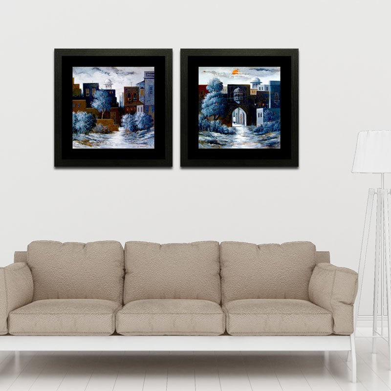 2 Piece Rustic Charm Wall Frame Set – Vintage Cozy Home Décor