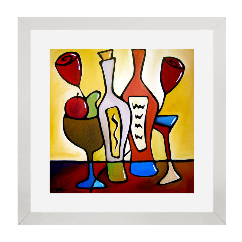 3 Piece Modern Abstract Vessel Wall Frames - Artistic Bottle