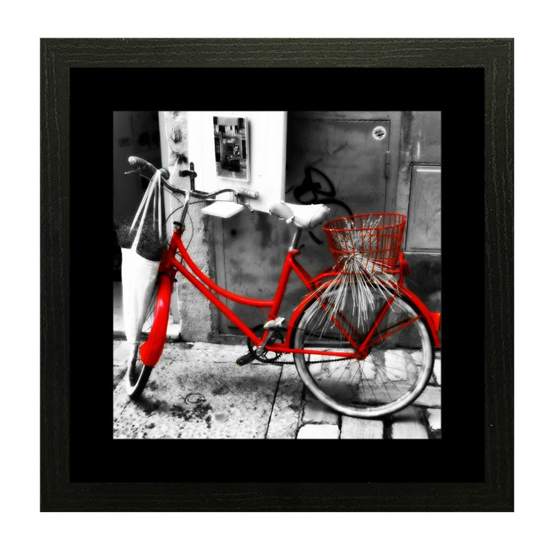 Set of 3 Bicycle & Motorcycle Wall Frames - Monochrome Vintage Ride