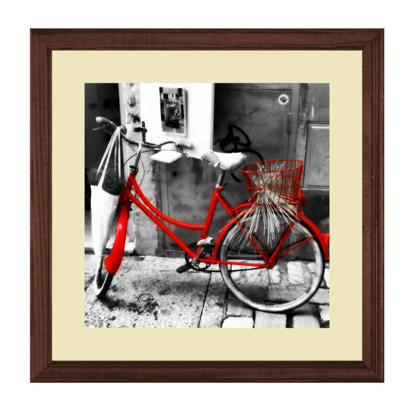 Set of 3 Bicycle & Motorcycle Wall Frames - Monochrome Vintage Ride