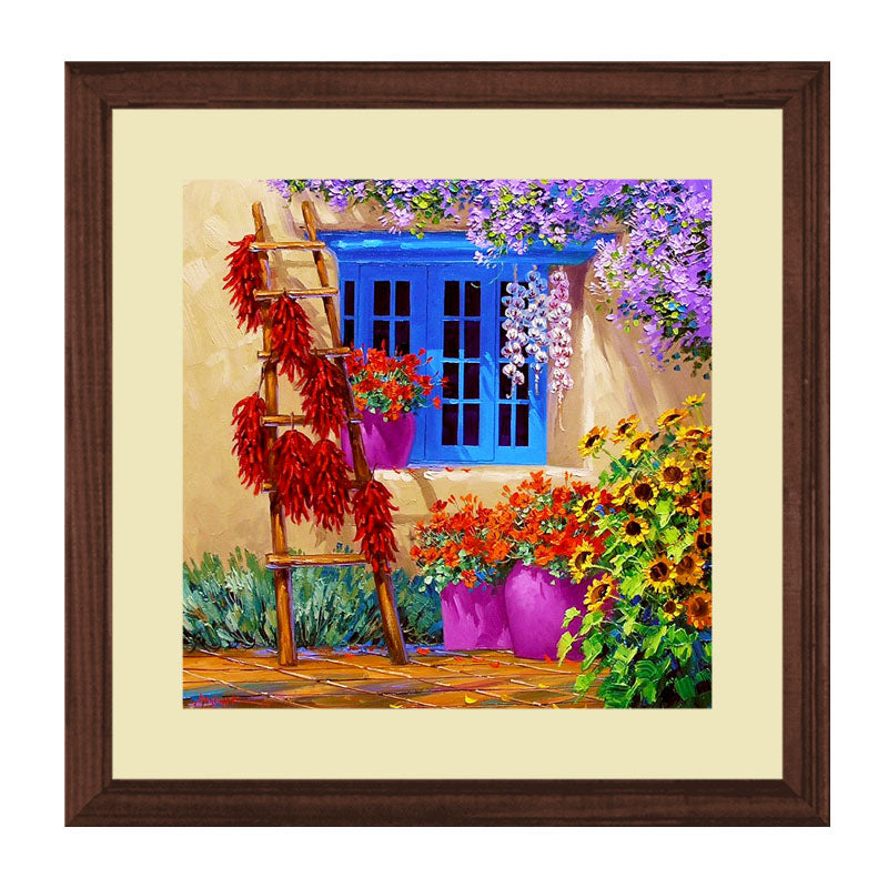 3 Piece Charming Window Wall Frames - Cozy Balcony Wall Art