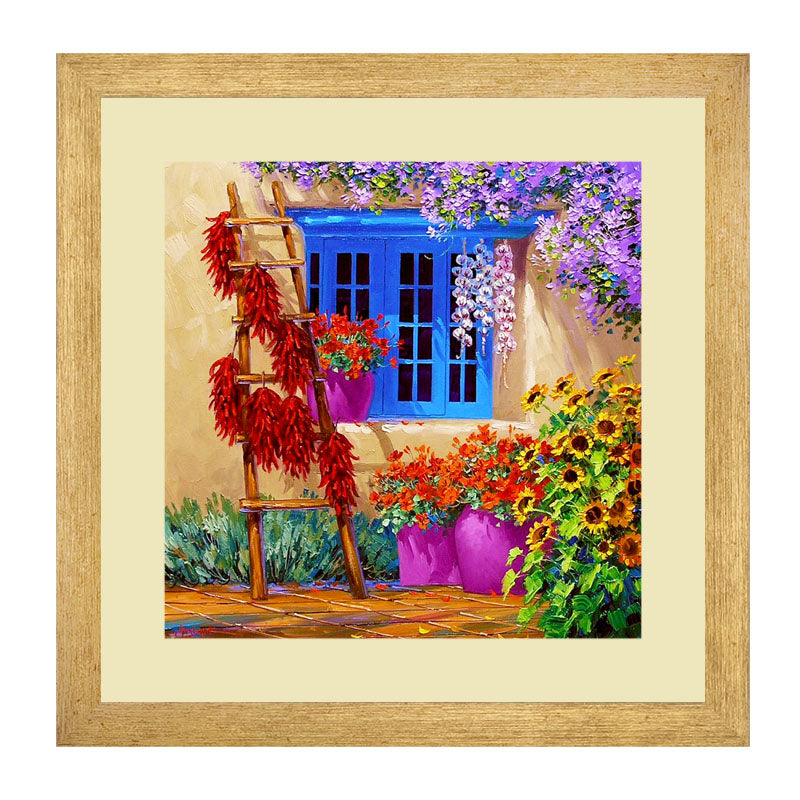 3 Piece Charming Window Wall Frames - Cozy Balcony Wall Art