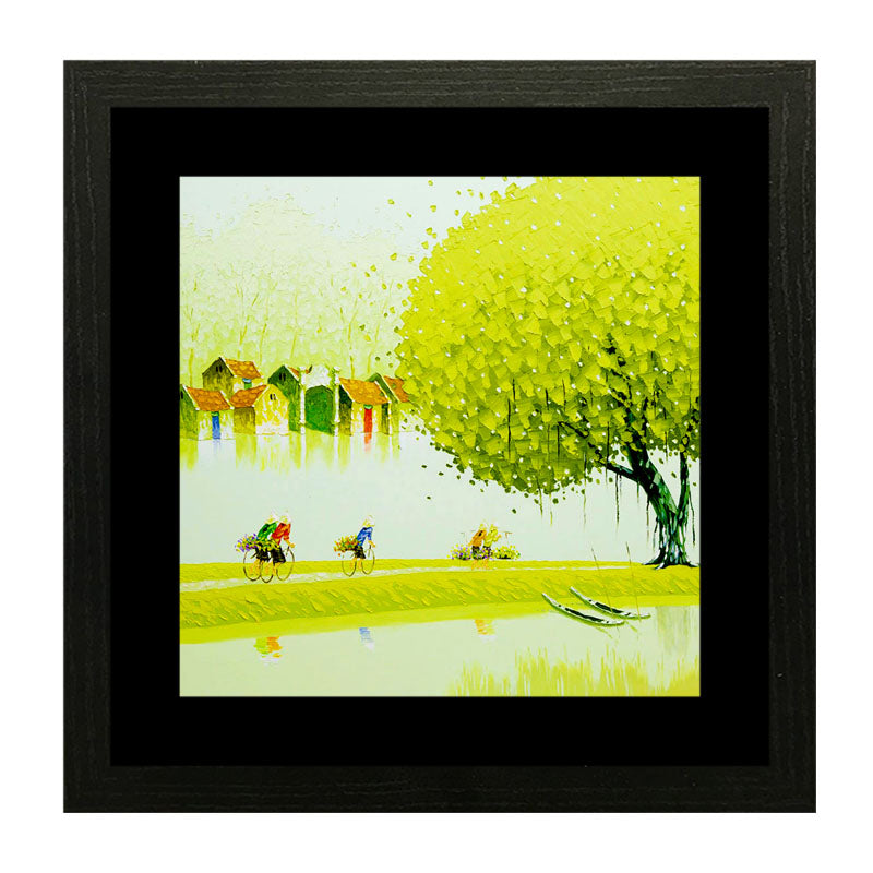 Set of 3 Autumn Tree Wall Frames – Vibrant Seasonal Landscape