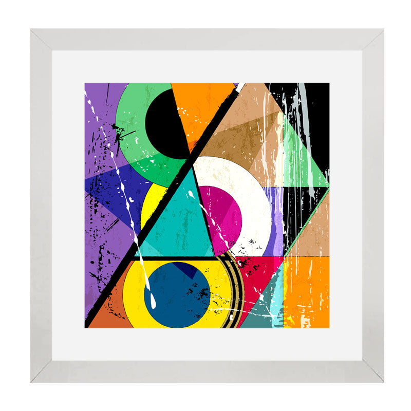 3 Piece Geometric Pop Wall Frames – Colorful Abstract Shapes