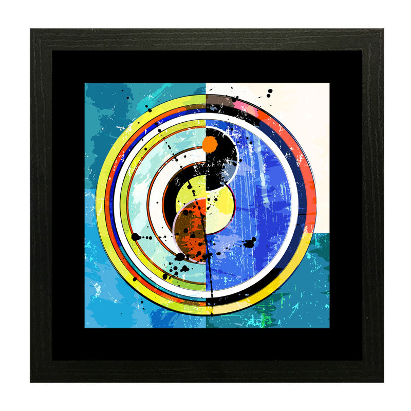 3 Piece Retro Abstract Wall Frames – Funky Pattern Framed Art