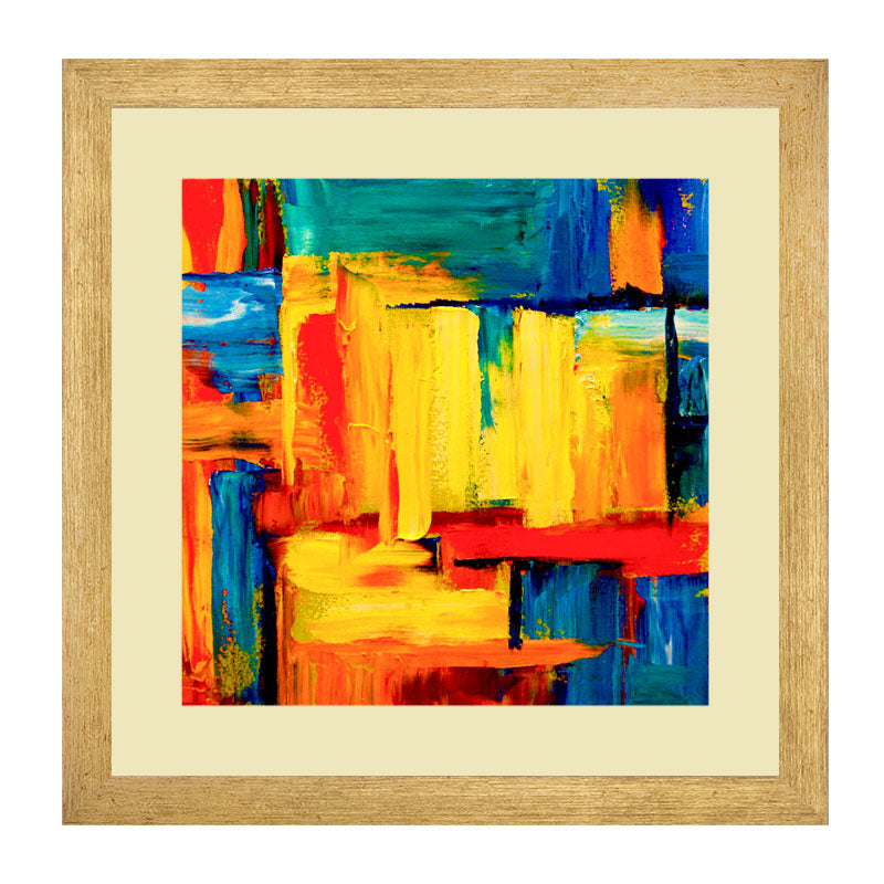 Set of 3 Color Block Wall Frames – Vibrant Abstract Wall Art