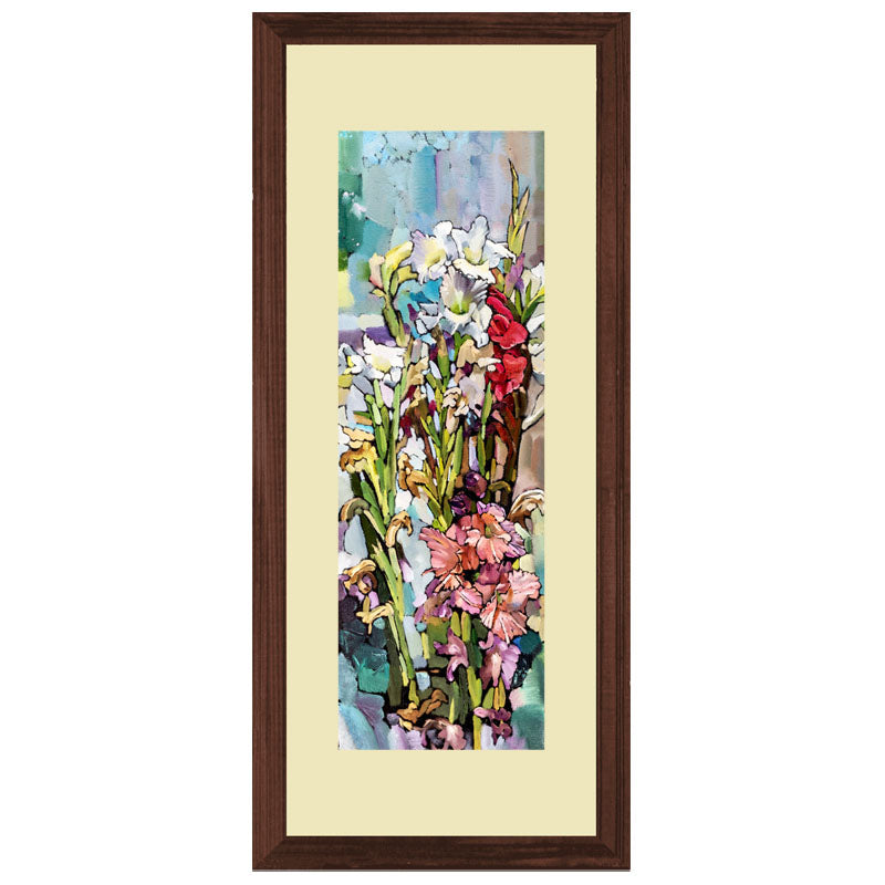 2 Piece Cool Florals Wall Art Frames – Blue & Purple Blossom