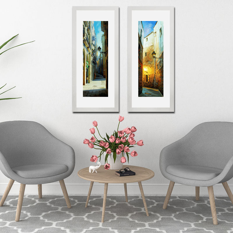 Set of 2 Timeless Alleyways Wall Frame Set – Rustic Street View