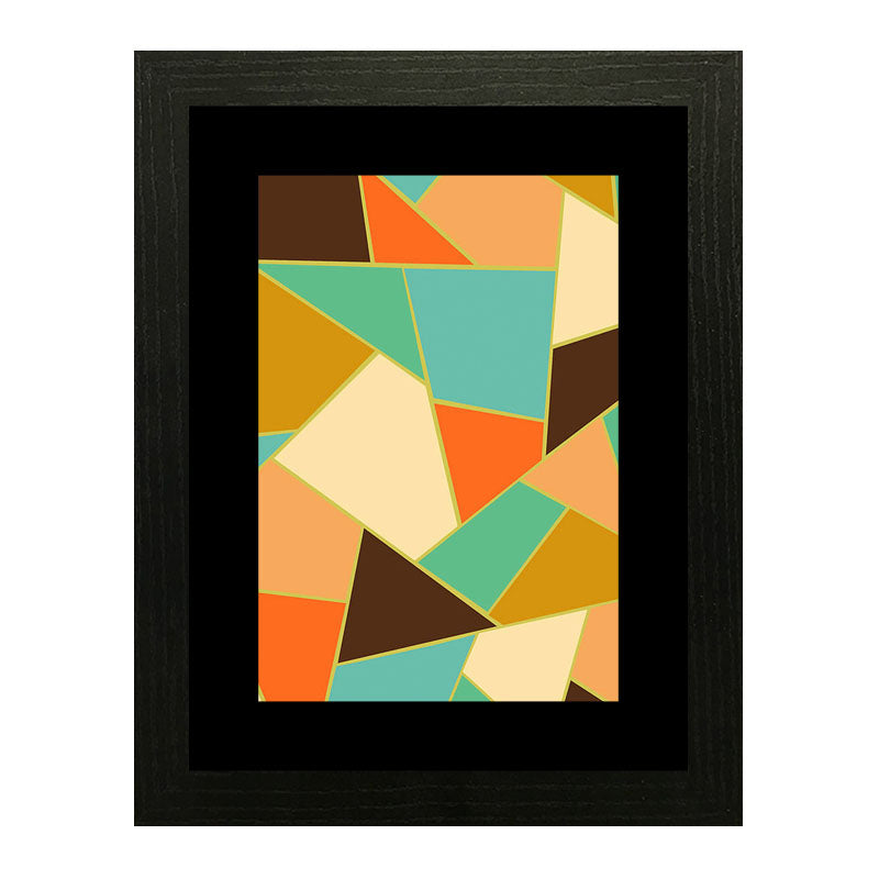 2 Piece Geometric Pattern Wall Frames – Abstract Mosaic