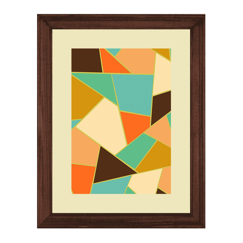 2 Piece Geometric Pattern Wall Frames – Abstract Mosaic
