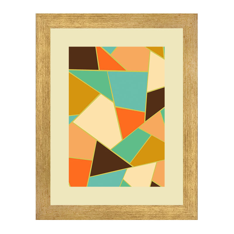 2 Piece Geometric Pattern Wall Frames – Abstract Mosaic