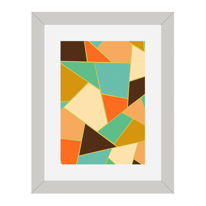 2 Piece Geometric Pattern Wall Frames – Abstract Mosaic