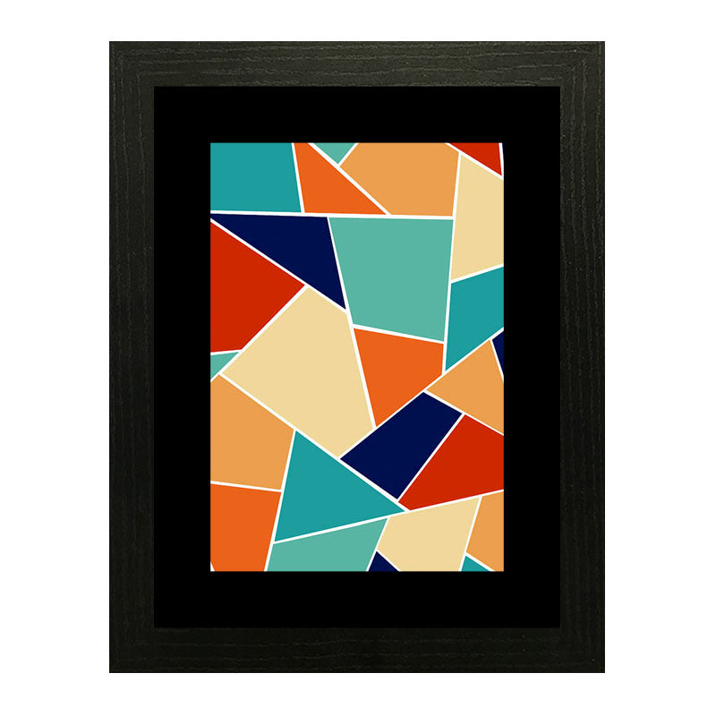 2 Piece Geometric Pattern Wall Frames – Abstract Mosaic