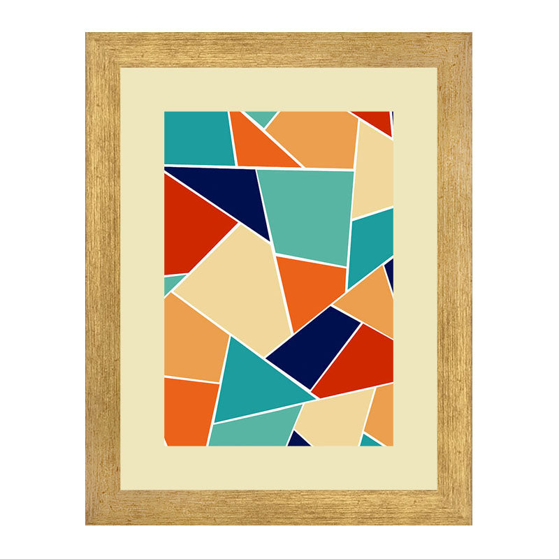 2 Piece Geometric Pattern Wall Frames – Abstract Mosaic