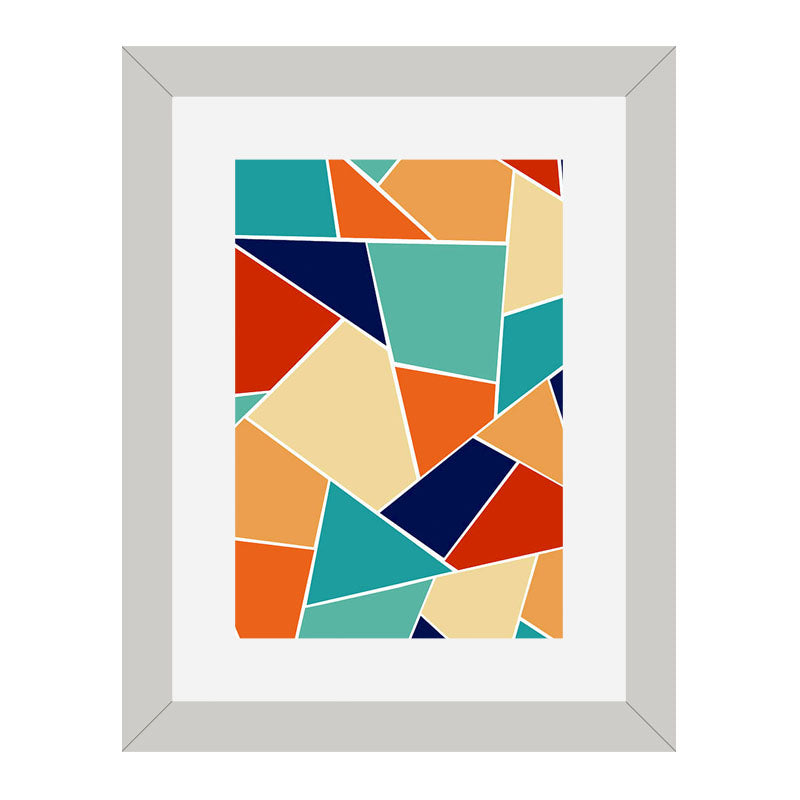 2 Piece Geometric Pattern Wall Frames – Abstract Mosaic