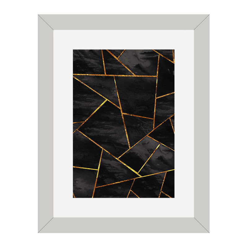 Set of 2 Luxe Black & Gold Wall Frames – Glam Abstract Art