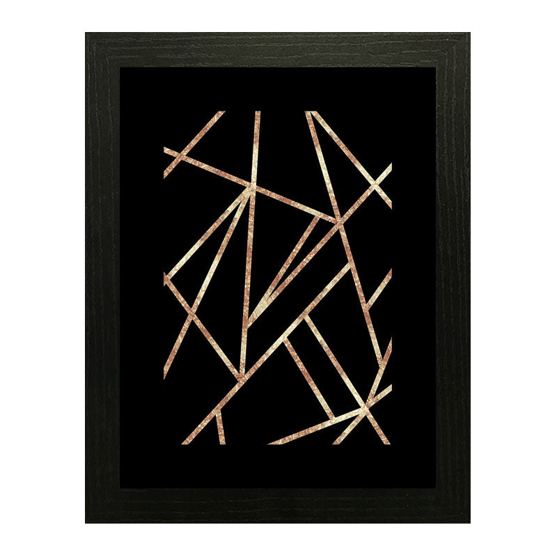 Set of 2 Luxe Black & Gold Wall Frames – Glam Abstract Art
