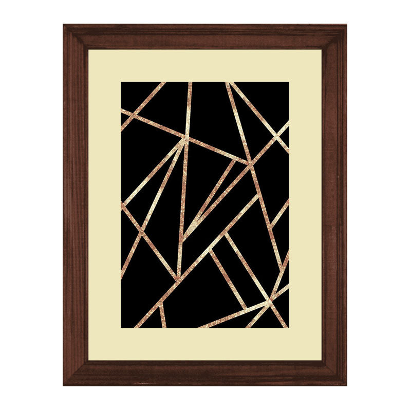 Set of 2 Luxe Black & Gold Wall Frames – Glam Abstract Art
