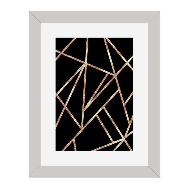 Set of 2 Luxe Black & Gold Wall Frames – Glam Abstract Art
