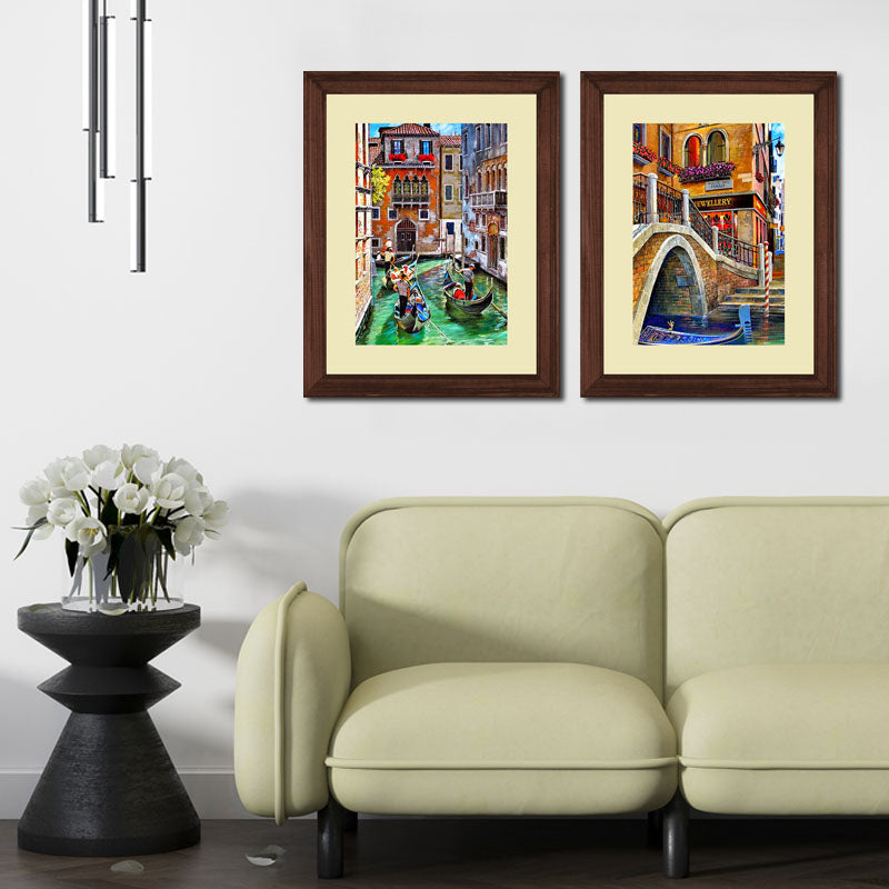 2 Piece Venice Street View Wall Frames – European Architecture