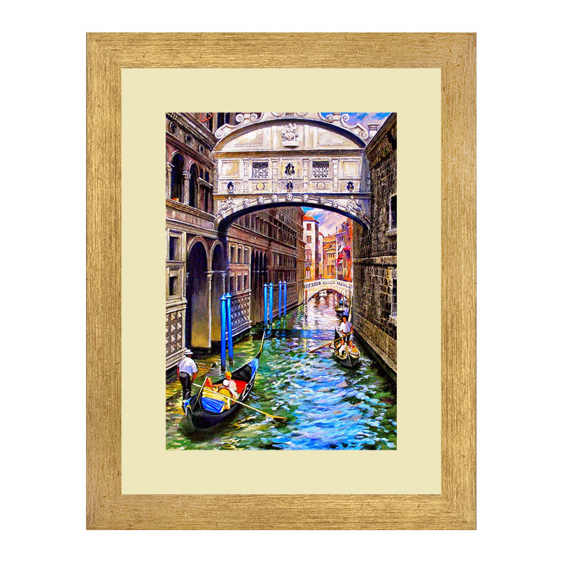 2 Piece Venice Street View Wall Frames – European Architecture