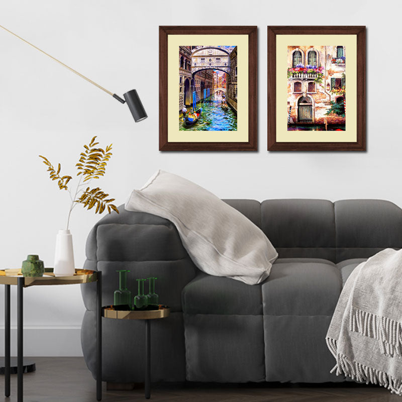 2 Piece Venice Street View Wall Frames – European Architecture