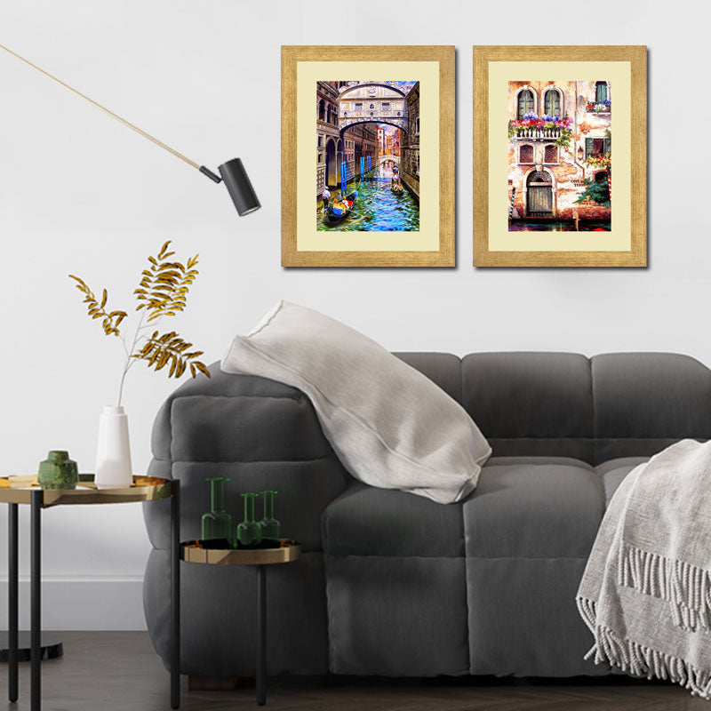 2 Piece Venice Street View Wall Frames – European Architecture