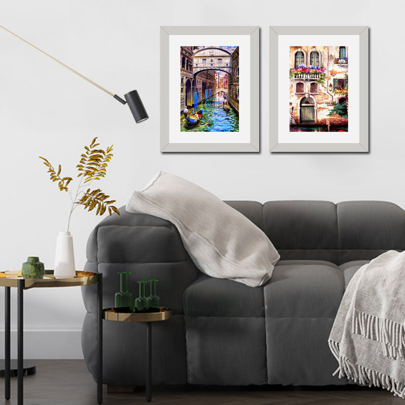 2 Piece Venice Street View Wall Frames – European Architecture