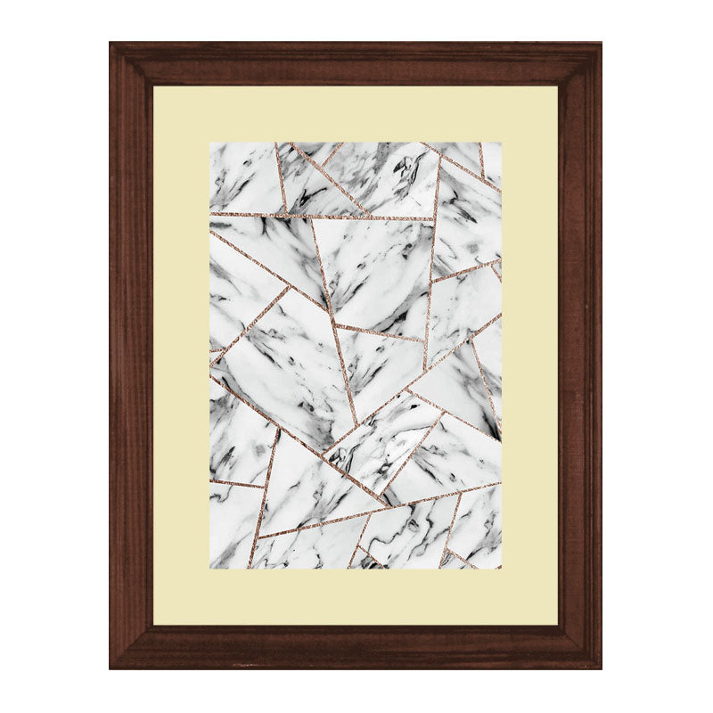Set of 2 Marble Texture Wall Frames – Blue & White Swirl Art