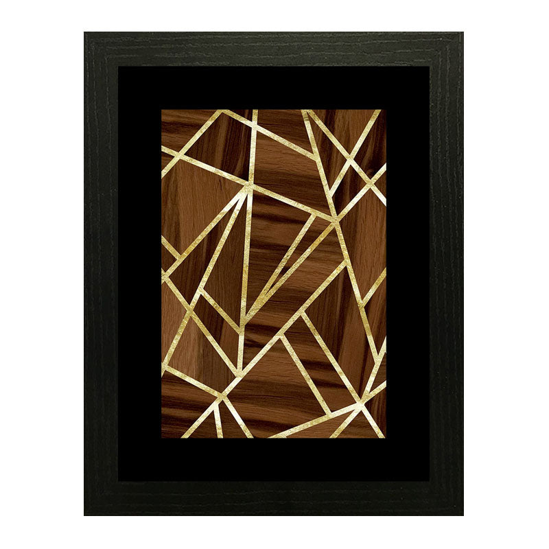 Set of 2 Dark Elegance Wall Frames – Purple & Brown Marble Lines
