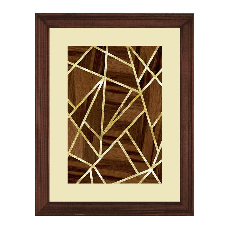 Set of 2 Dark Elegance Wall Frames – Purple & Brown Marble Lines