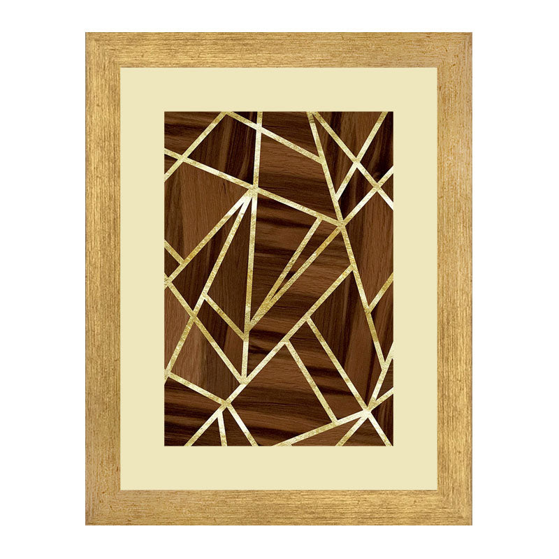 Set of 2 Dark Elegance Wall Frames – Purple & Brown Marble Lines