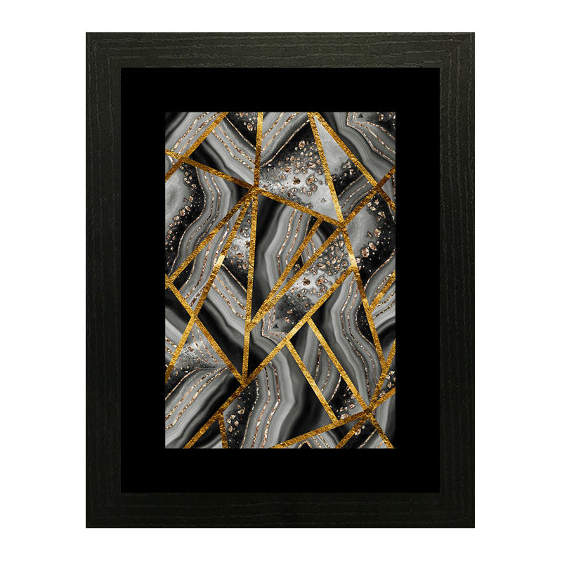 Set of 2 Lava Gold Wall Frames – Molten Abstract Texture