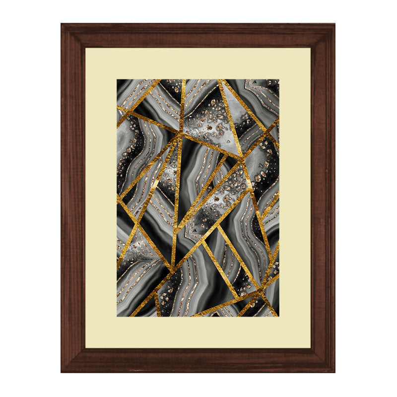 Set of 2 Lava Gold Wall Frames – Molten Abstract Texture