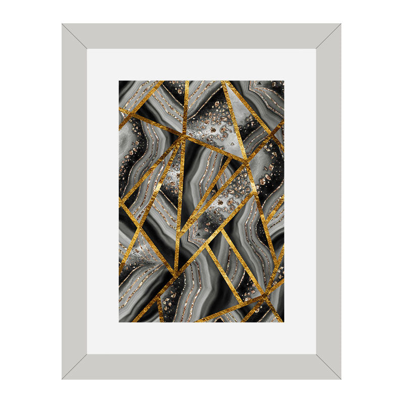 Set of 2 Lava Gold Wall Frames – Molten Abstract Texture