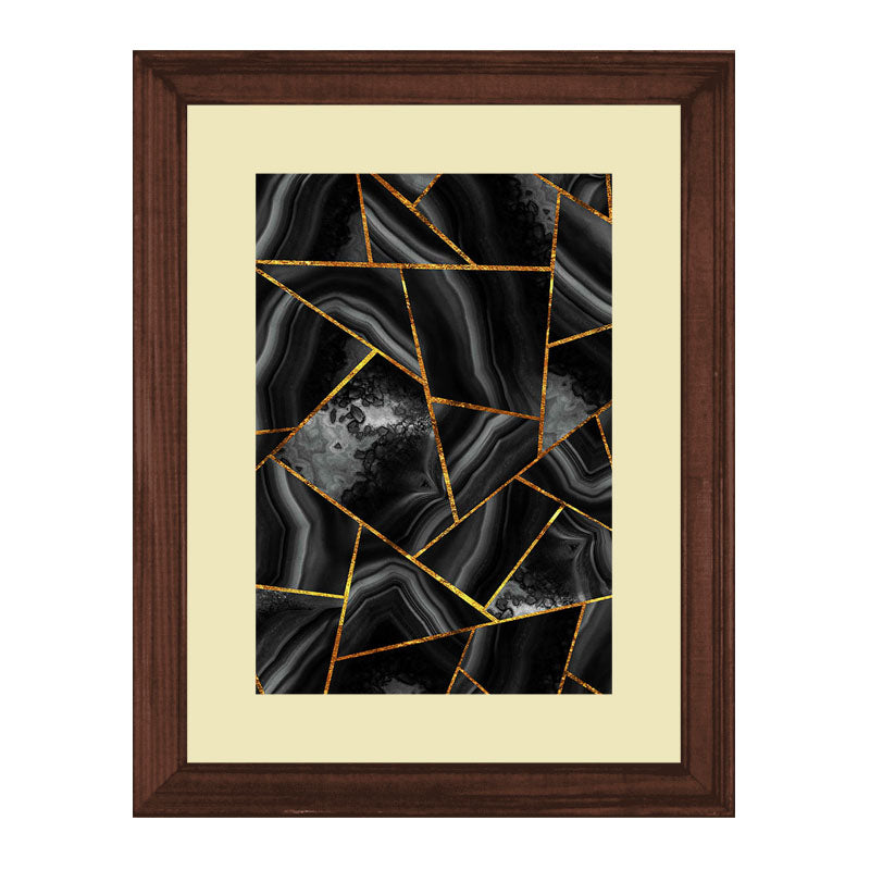 Set of 2 Gold Web Wall Frames – Metallic Abstract Art